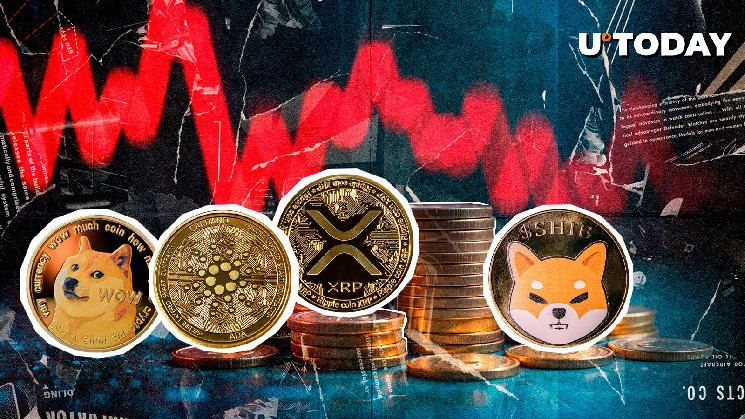 سقوط گسترده در بازار؛ XRP، ADA، SHIB و DOGE در محدوده قرمز!